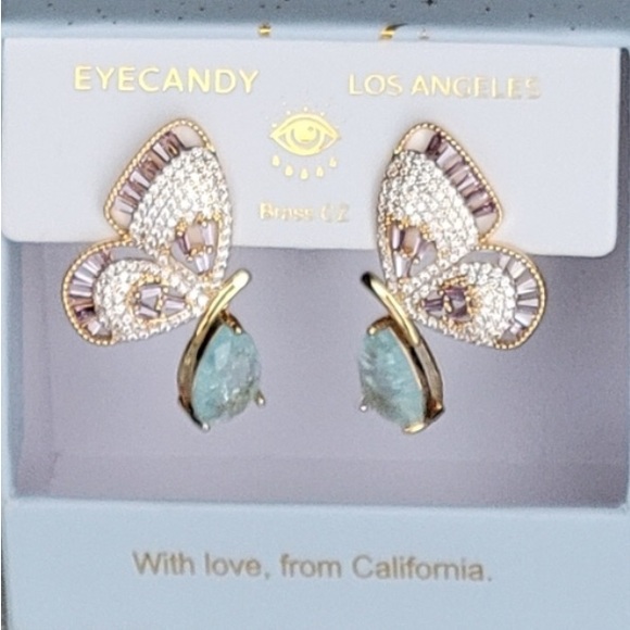 eye candy Jewelry - NWT ⚜️🦋⚜️ Eye candy Monarch Butterfly 18K Gold Plated Dangle Earrings
